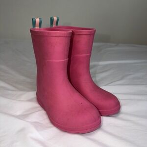 Totes Everywear Charley Girl Toddler Tall Rain Boots Pink Size 9/10 Waterproof